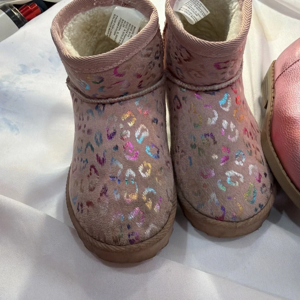 Lot of 4 Girls Ankle Boots Pink 9 /10 , All Rest R, 10 - Winter Spring Cowboy‎